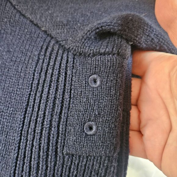 Vtg POLO RALPH LAUREN Sweater Mens 3XB Blue 100% Italian Lambswool 1/4 Zip - Picture 4 of 6